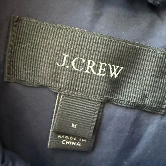 J. Crew Navy Quilted Vest with Gold Accents Size Large - Picture 4 of 5